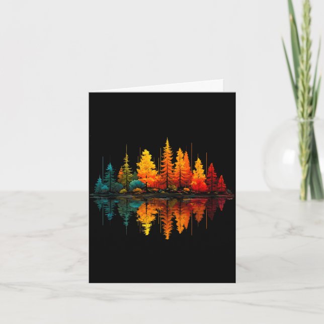 Carte Arbres de forêt lac réflexion faune extérieur (Devant)