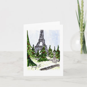 Carte Arbres de Noël Eiffel