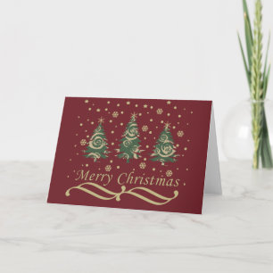Carte Arbres de Noël en pin modernes décorés