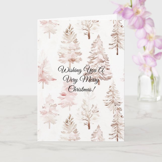 Carte Arbres de Noël rose vif (Orchidée)
