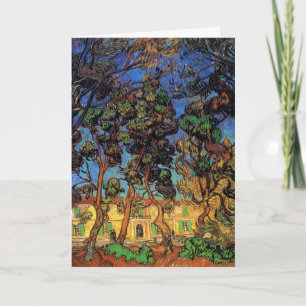Carte Arbres de Van Gogh dans le jardin de l'hôpital Sai