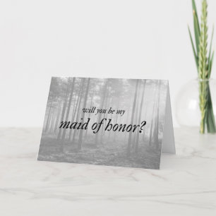 Carte Arbres noirs et blancs folk Cottagecore Maid of Ho