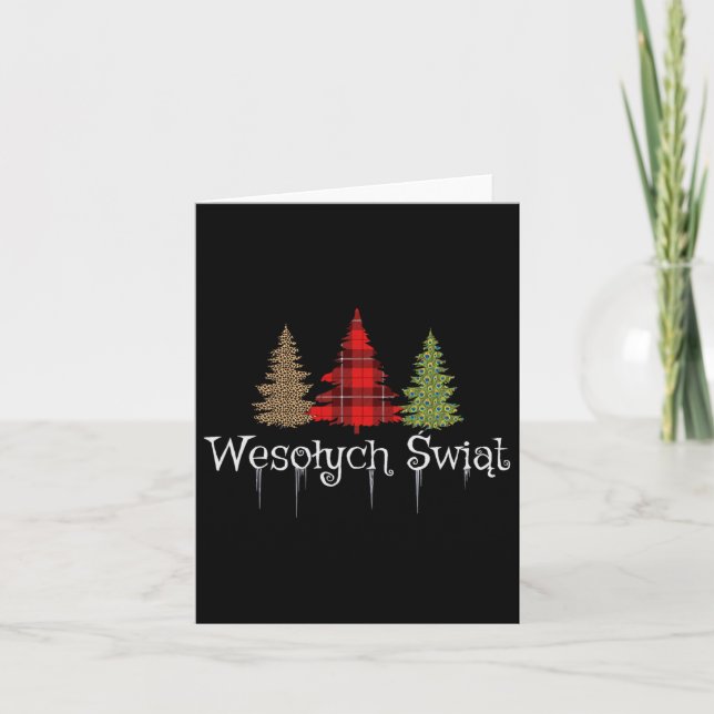 Carte Arbres polonaises Joyeux Noël Wesolych Swiat Plaid (Devant)