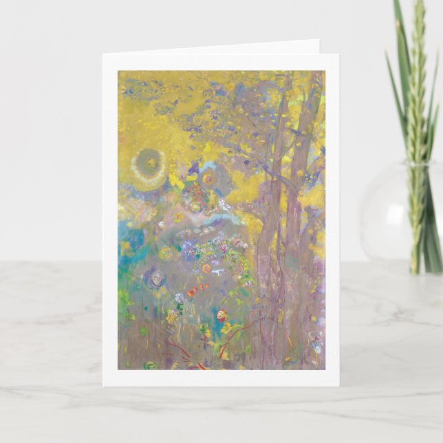 Carte Arbres sur Arrière - plan Jaune, Redon (Devant)