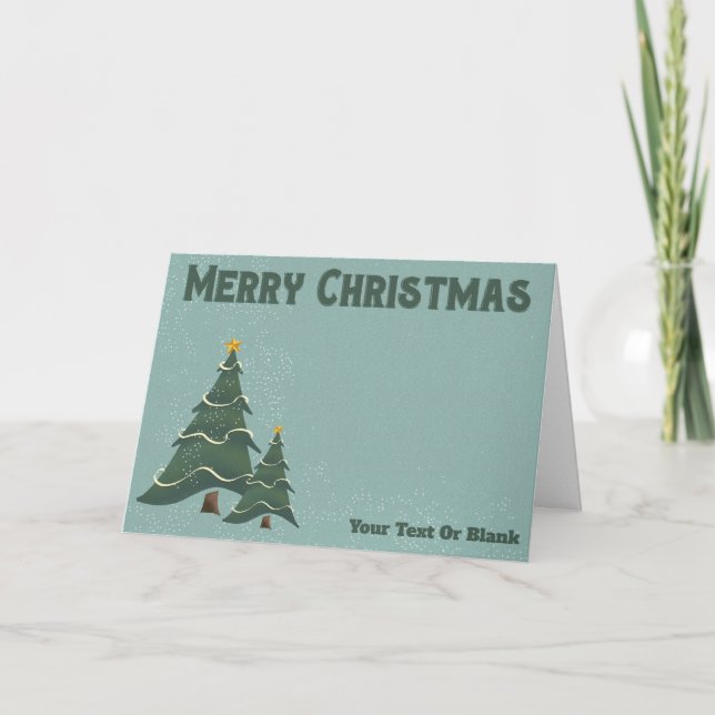 Carte Arbres vintages de Noël (Devant)