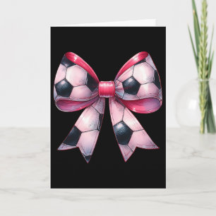 Carte Arc Coquette Footballeur Balle Joueuse Fête des Mè