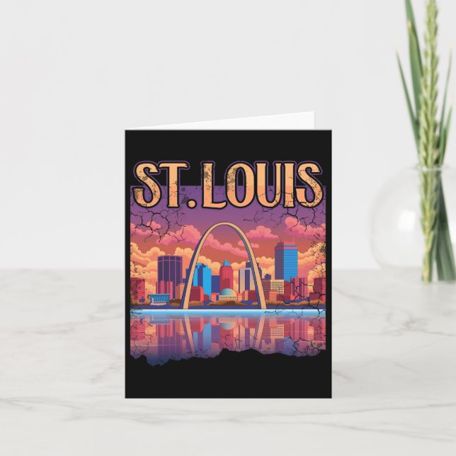 Carte Arc de Gateway à St Louis Missouri Cité Skyline  (Devant)