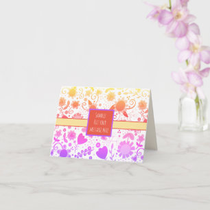 Carte Arc en arc-en-ciel Fun Inspirivity Floral Custom