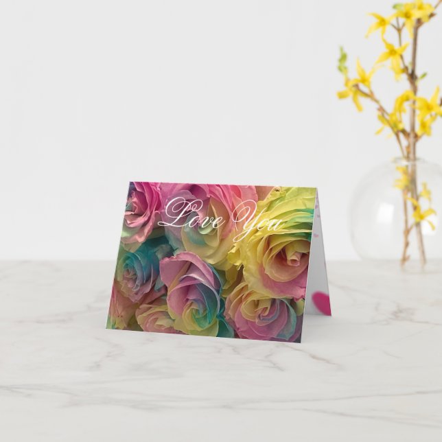 Carte Arc-en-ciel (Fleur jaune)