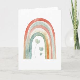 Carte Arc-en-ciel aquarelle boho