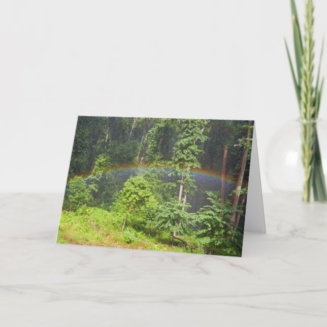 Carte Arc-en-ciel dans la forêt (Devant)