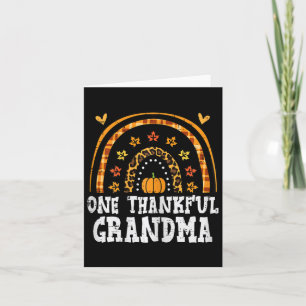 Carte Arc-en-ciel de l'automne Grandma Thanksgiving fami