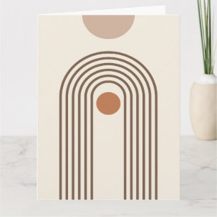 Carte Arc-en-ciel et Soleil, Art Géométrique Abstrait Bo