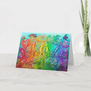 Carte Arc-en-ciel Jellyfish Squids