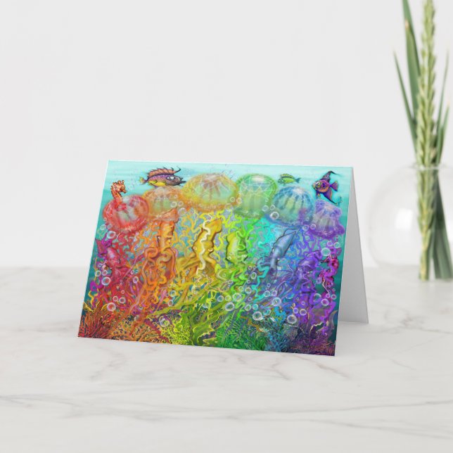 Carte Arc-en-ciel Jellyfish Squids (Devant)