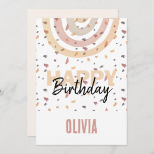 Carte Arc-en-ciel mignon avec éclaboussure des lacs Aqua