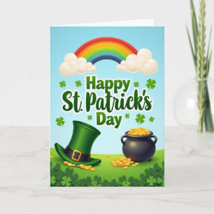 Carte Arc-en-ciel Shamrock Or
