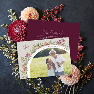 Carte Arc floral photo Bonne fête des mères Nana