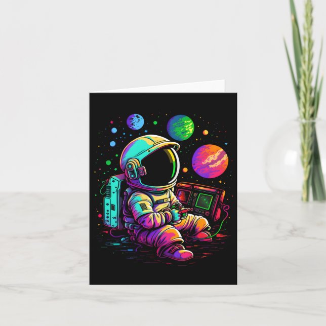 Carte Arcade Planètes Astronaute du jeu Universe (Devant)