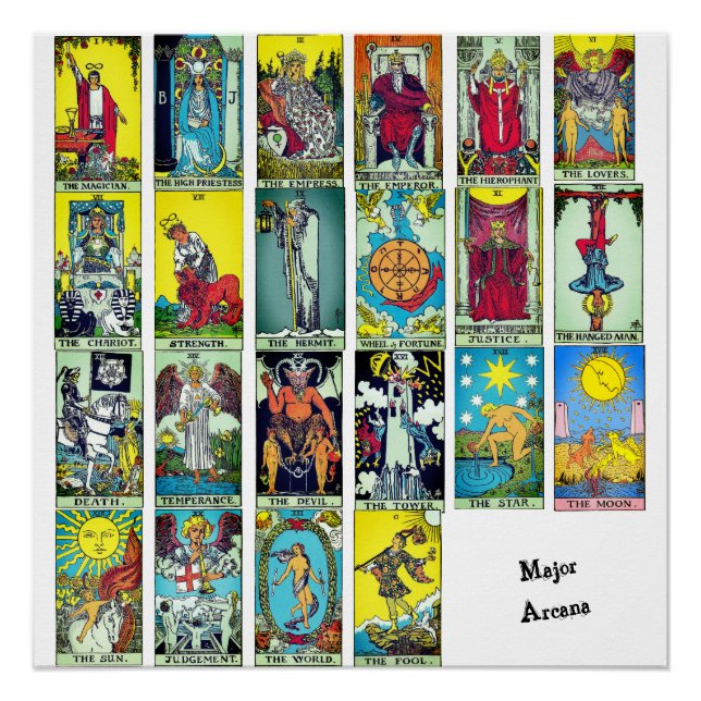 Carte Arcana Majeure Poster du Tarot (Devant)
