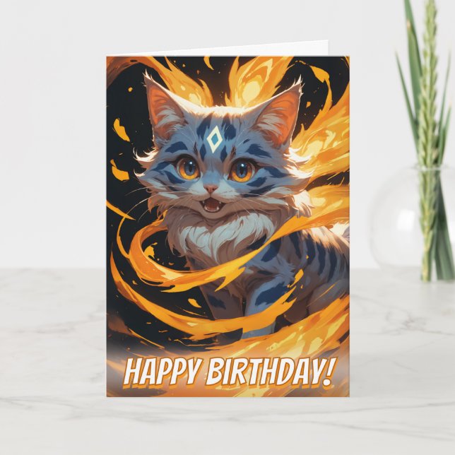 Carte Arcane Ember : Le Kitten Flamebound Familier (Devant)