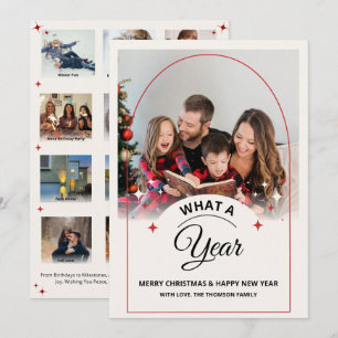 Carte Arch Quelle année pour revoir Multi Photo Noël