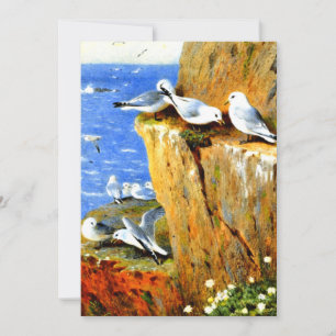 Carte Archibald Thorburn - Mouettes, peinture fine