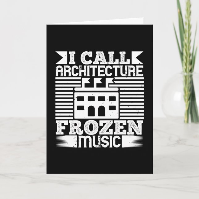 Carte Architecte - J'Appelle Architecture Frozen Music (Devant)