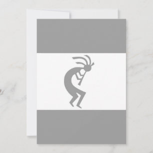 Carte Argent Kokopelli et blanc 3
