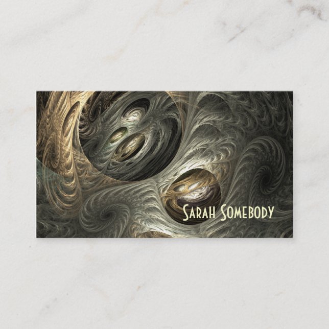 Carte argentée de profil de fractale de tunnel (Devant)