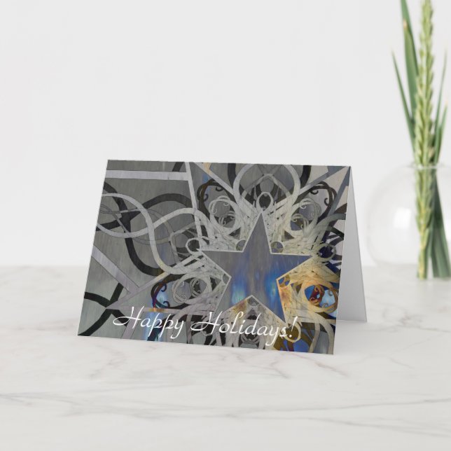 Carte argentée de vacances d'étoile (Devant)