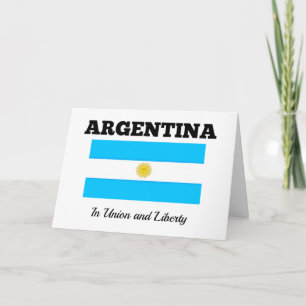 Carte Argentine - Drapeau et devise