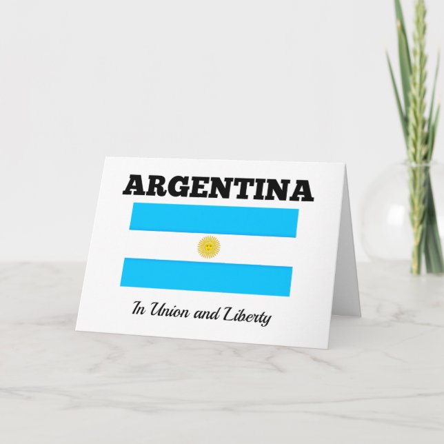 Carte Argentine - Drapeau et devise (Devant)