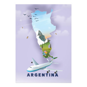 Carte Argentine poster Voyage