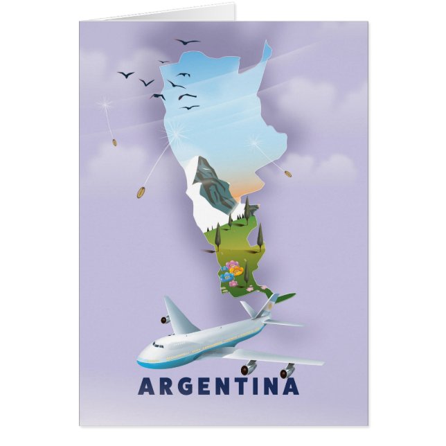 Carte Argentine poster Voyage (Devant)