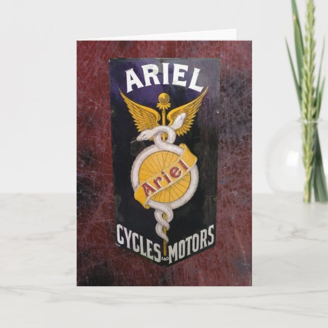CARTE ARIEL VINTAGE MOTORCYCLE PUBLICITÉ. (Devant)