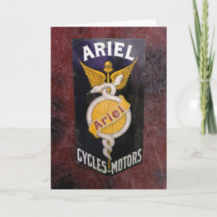 CARTE ARIEL VINTAGE MOTORCYCLE PUBLICITÉ.