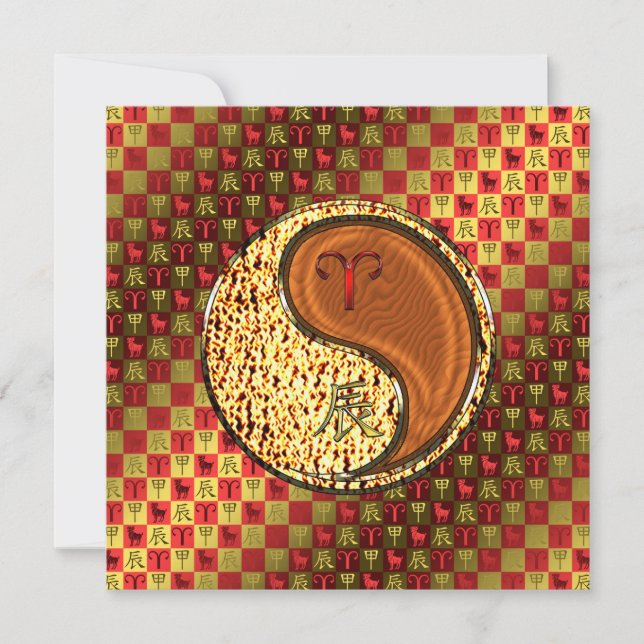 Carte Aries et Wood Dragon (Devant)