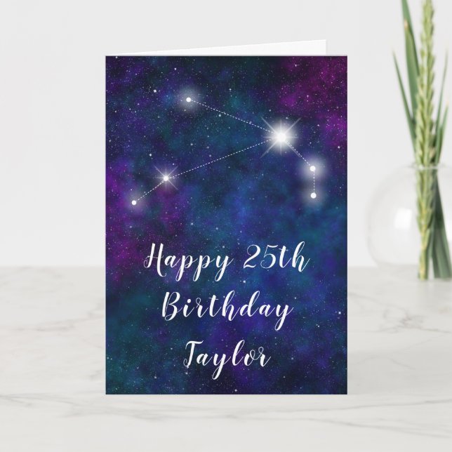 Carte Aries Zodiac Constellation Joyeux anniversaire (Devant)