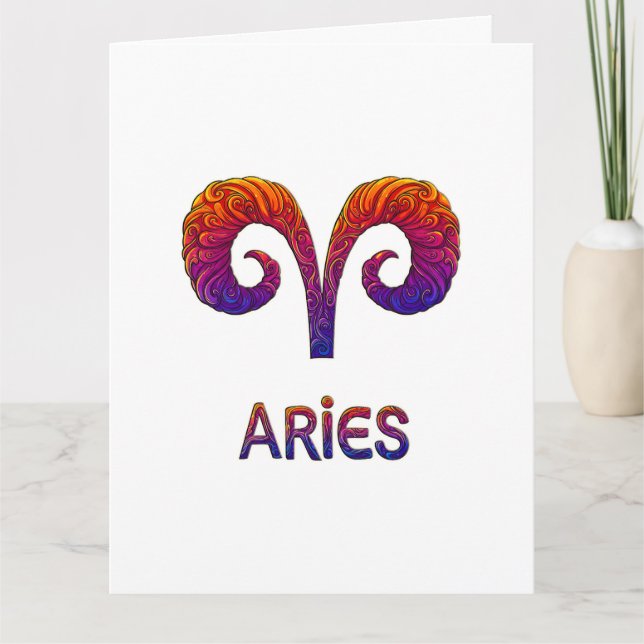 Carte Aries Zodiac / Tarjeta Aries (Devant)