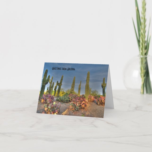 Carte Arizona Saguaro Greeting Card (Devant)