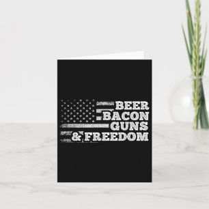 Carte Armes À Bacon Et Drapeau Américain Liberté
