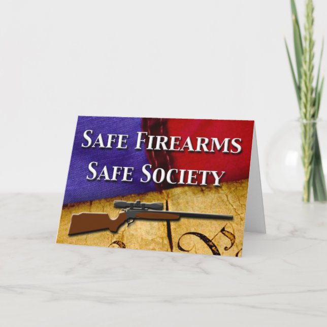 Carte Armes à feu sûres, société en sécurité (Devant)