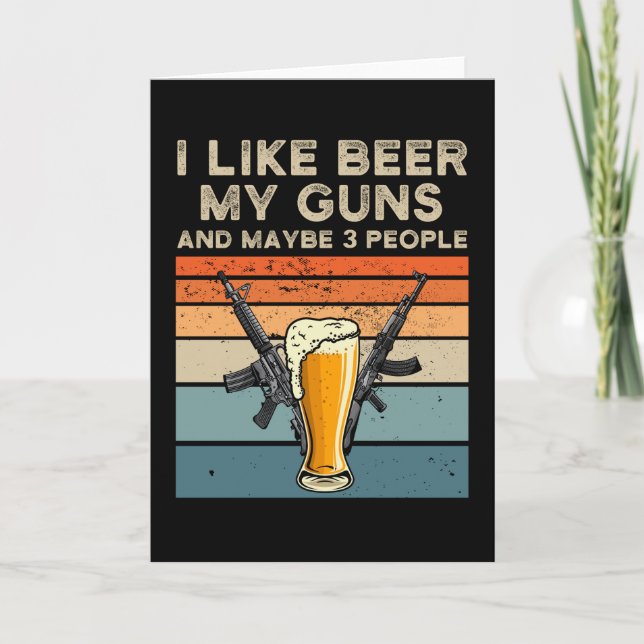 Carte Armes à fusils Riffle Drôle Drôle Sayings (Devant)