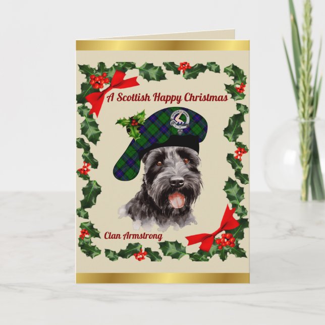 Carte Armstrong Scottie Dog - Noël personnalisé (Devant)