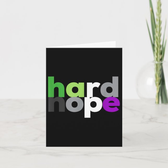 Carte Aromant Aro Ace De La Fierté De Nope Dure Lgbtq (Devant)