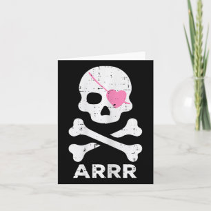 Carte Arr Pirate Heart Eyepatch Halloween Femmes Toddler