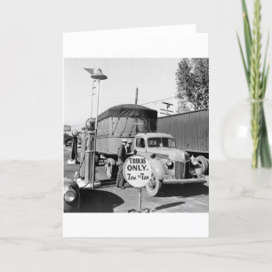 Carte Arrêt de camion des années 1940