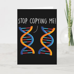 Carte Arrête de me copier Drôle de jeu de mots scientifi