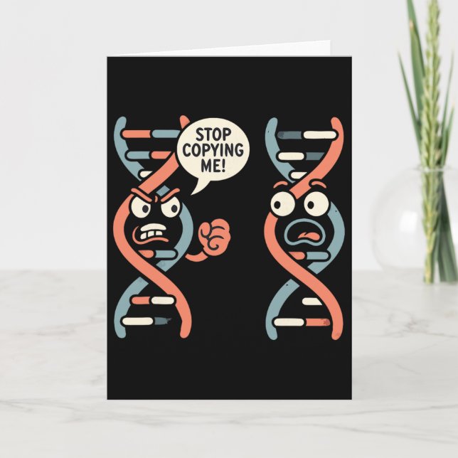 Carte Arrête de me copier Professeur de biologie drôle A (Devant)